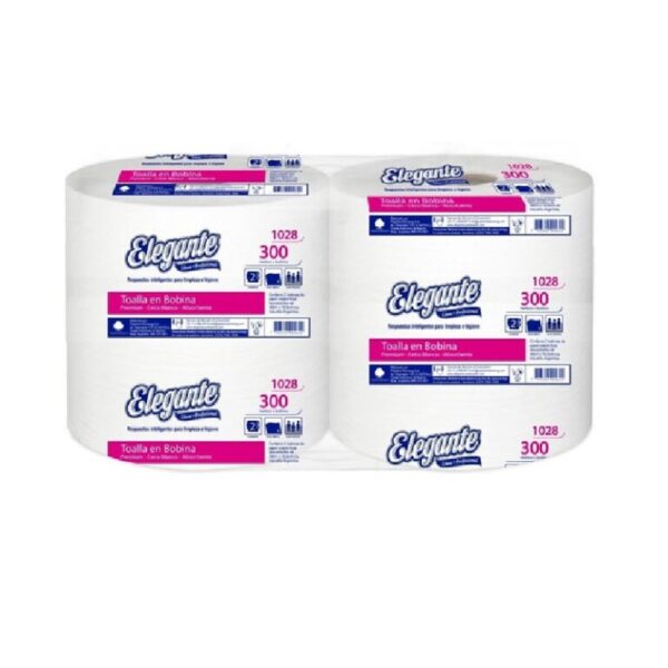 TOALLA EN ROLLO ELEGANTE 2X300MTS PREMIUM